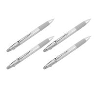 Cabilock Stylo de Décoration pour Ongles Application Précise en Acier Inoxydable et Silicone 4 Pièces Embouts Multiples des Cristaux Argentés pour Projets DIY et Art des Ongles