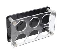 Cabilock Support à 6 Verres à Liqueur en Acrylique Transparent Porte-Verres Compact 2X3 Emplacements Ø38 CM pour Bar et Service à Domicile Rangement Pratique et Résistant