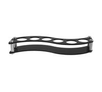 Cabilock Support à Verres à Shot en Acrylique Noir à 6 Trous pour Table | Organisation Compacte, Base Antidérapante, Usage, Limite les Renversements, pour Tables D’événement et Bar