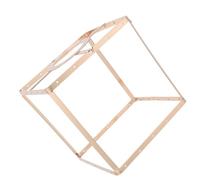 Cabilock Support D’Abat-Jour DIY en Fer Doré pour Douille E27 Cadre Carré 11X11 CM Diamètre 42 CM Armature Métallique Décorative pour Lampe de Maison et Bureau Accessoires D’Éclairage
