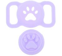 Cabilock Support de Collier en Silicone Anti-Perte pour Chat, Étui de Protection Antichoc Violet Clair Compatible avec Traceur, Accessoire Léger et Résistant pour Suivi Animal de