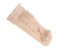 Cabilock Support de Faisceau de stigmatisation en Bois Massif matériau de Finition Coin sculpté Non Peint Corbeaux Traditionnels Corbeaux en Bois Appliques en Bois ornées Kaki