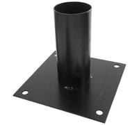 Cabilock Support de Poteau en Fer Noir pour Poteaux en Bois et Bambou, Embase Métallique Robuste pour Installation Sécurisée en Clôture et Applications Décoratives