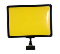 Cabilock Support Étiquettes de Prix Réglable pour Porte Signe Publicitaire avec Cadre Noir et Papier Jaune pour Affichage de Prix les Magasins et Épiceries
