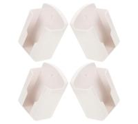 Cabilock Support Mural Adhésif pour Télécommande Air Conditionné Blanc Moyen, Boîte de Rangement Murale 4 Pièces, Organiseur Compact pour Bureau et Maison, Mini Étui sans Perçage