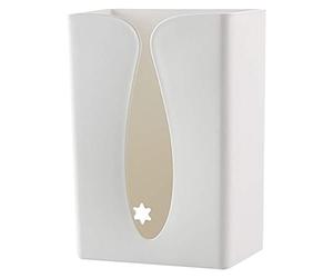 Cabilock Support Mural Kleenex Boîte Support Adhésif Bureau Mural Porte-Papier Hygiénique Serviette Organisateur Conteneur (Blanc)