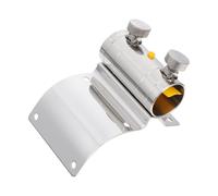 Cabilock Support Parapluie de Pêche Acier Inoxydable 1,2mm Pliable Argenté | Pince de Fixation, Base Élargie Fente et Deux Molettes, pour Canne à Pêche et Clôtures