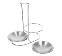 Cabilock Support Porte Ustensiles Cuisine Inox avec Repose Cuillère Vertical et Plateau Goutte Organise Louche et Cuillère Gain de Place pour Plan de Travail et Table