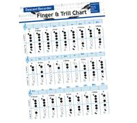 Cabilock Tableau de Flûte Basse 8 Trous en Papier Couché Solide, Support Pédagogique pour Débutants et Élèves, Guide Pratique pour Exercices et Accords Musicaux