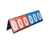Cabilock Tableau De Score Multifonction Pliable 6 Chiffres Rouge Et Bleu pour Compétition Sportif, Scoreboard Portable en Plastique Robuste, Marqueur De Match Jeu De Basket Et Tennis
