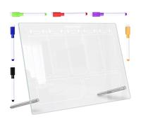 Cabilock Tableau Mémo Transparent Acrylique Effaçable avec Stylos Tableau Multifonctionnel Sans Cadre pour Bureau et Maison Réutilisable et Pratique