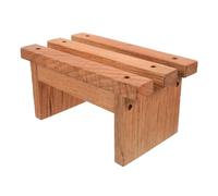 Cabilock Tabouret en Bois de Chêne Rouge Non Verni Petit Tabouret Compact pour Garçon et Filles Marchepied Antidérapant pour Salle de Bain et Intérieur Support Multifonction pour Siège