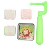 Cabilock Tampons Auto-encreurs Noël pour Garçon et Filles Set Créatif Casse-noisette Rouleau Inclus, Plastique Portable, Activités Manuelles Maternelle, Scrapbooking et Couleur Aléatoire