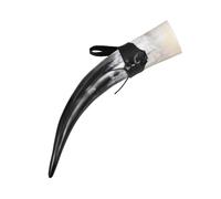 Cabilock Tasse à Boire Corne de Vache Mug Médiéval à Capacité Décoration Rétro Corne Ox Accessoire Unique pour Bière Vin et Hydromel Naturel