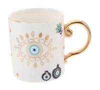Cabilock Tasse à Café Céramique avec Motif Evil Eye Mug Délicat pour Café et Thé Design Élégant et Ergonomique Parfait pour Usage Style Moderne et Pratique