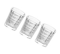 Cabilock Tasse à Mesurer Espresso 60ml en Verre Noir Échelle | Résiste aux Écarts Chaud-froid, Surface Lisse, Nettoyage Facile, Marques Nettes, pour Dosage Précis