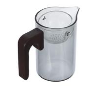 Cabilock Tasse à thé en verre avec infuseur : 350 ml, transparente, avec poignée en bois, idéale pour la maison, l'hôtel ou le bureau.