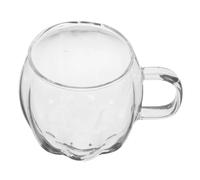 Cabilock Tasse en verre citrouille : jolie tasse en verre en forme de citrouille pour Halloween - tasse à café créative pour cappuccino, latte, cacao, thé au lait
