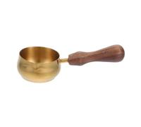 Cabilock Tasse Espresso Acier Inoxydable avec Bec Verseur et Manche Mini Chauffe-beurre Multifonction pour Café et Lait Mousseur Ustensile de Cuisine et Facile à Nettoyer