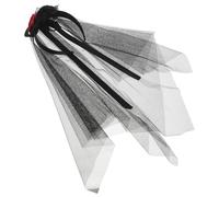 Cabilock -tête voile noir : accessoire de fête d'Halloween, coiffe de mariée pour le Jour des morts et les fêtes costumées - Voile de costume d'Halloween pour mariée