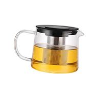 Cabilock Théière Verre Résistante Chaleur avec Infuseur Filtrant pour Maison Bureau Extérieur Design Antidérapant et Ventilation Tisanière Infuseur Kungfu Teaware