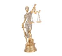 Cabilock Themisk - Statue de déesse en résine avec or - Sculpture de justice grecque - Figurine en bronze - Pour cabinet d'avocats, décoration pour bureau et maison