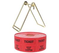 Cabilock Tickets de Tombola en Papier Orange 1000 Pièces avec Distributeur Métallique Compact pour Événements, Collectes de Fonds et Activités Scolaires, Billets Universels Numérotés