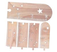 Cabilock Toise Murale Bois Étoiles Garçon et Filles Décor Chambre Garçon Fille Mesurer Taille Hauteur Croissance Bois Robuste Amovible Suivi Croissance Bébé