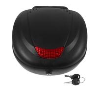 Cabilock Top Case pour Moto Coffre Arrière 29l Noir Grain De Cuir Résistant à L’Eau Réflecteur Sécurité pour Scooter Et Motos Urbaines