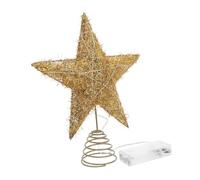 Cabilock Topper d'arbre étoile élégant Toppers d'arbres étoiles avec 20 lumières LED Décorations d'arbres de Noël Golden