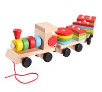 Cabilock Train en Bois pour Garçon et Filles, Éducatif à Trois Sections | Reconnaissance des Formes Couleurs, Bois , pour Anniversaire et Nouvel An, Usage Sûr