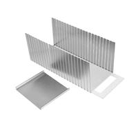 Cabilock Trancheuse à Ajustable Acier Inoxydable avec Guide de Coupe et Bac à Miette Compact pour Maison Bagels et Gâteaux Épaisseur de Tranche