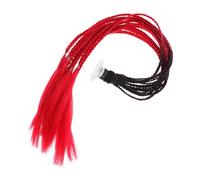 Cabilock Tresses Casque Légères avec Ventouse Accessoires Décoratifs Colorés pour Casque Queue de Cheval Stylée Noir et Rouge Flamme Facile à Installer et Portable