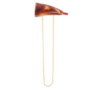 Cabilock Trompette de Bataille Viking Khaki en Cor de Bœuf Naturel, Décoration Unique et Sculptée, Accessoire D'encouragement Couleur Aléatoire pour Festivals et
