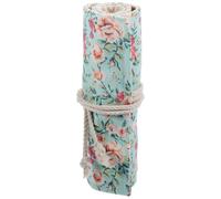 Cabilock Trousse à Crayons Enroulable en Toile 48 Compartiments Grosse Capacité Organiseur de Crayons Décoratif pour Étudiants en Art Pochette Porte-Stylo et Pinceaux