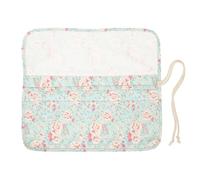 Cabilock Trousse à Pinceaux de Peinture Toile Capacité Importante Pochette Rose Roulante pour Pinceaux et Crayons avec Emplacements Étui Pratique pour Artistes Voyageurs