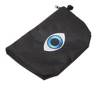 Cabilock Trousse de Maquillage Femme Zippée Portable Motif Œil Maléfique Noir et Bleu, Paquet Cosmétique de Voyage Multifonction pour Rangement Cosmétiques et Accessoires, Paquet à Main