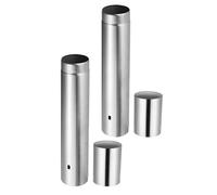 Cabilock Tube de Rangement en Acier Inoxydable 2pcs pour Certificats de Naissance et Diplômes, Design Portable et Compact, Forme Cylindrique, pour Domicile et Visites à L'hôpital