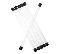 Cabilock Tube de Rangement Rond Transparent, Lot de 6 Tubes de 230 MM, Plastique Rigide Couvercle, pour Bâtons de Parfum en Bois d'Agar, Usage Portable et Compact