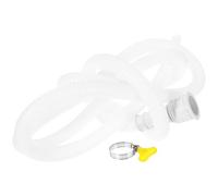 Cabilock Tuyau D'évacuation Flexible en Pvc de 2 Mètres pour Climatiseur Portable Raccord Ondulé, Tube Blanc Adapté Usage Domestique