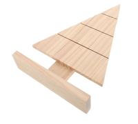 Cabilock Unfinished Wooden Xmas Tree with Stand DIY Paintable Tabletop Decoration Rustic Farmhouse Wood Trees for Christmas Crafts