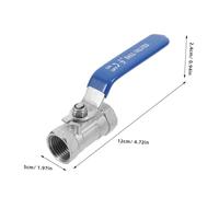 Cabilock Valve à Bille Femelle Acier Inoxydable Robuste et Résistante Aux Températures pour Applications Eau et Chauffage Usage Domestique et Industriel