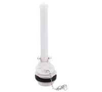 Cabilock Valve de Chasse D'eau Wc Blanc en Abs Acier Inoxydable, Baffle | Tube de Trop-plein Réglable, Usage sur Trous D'évacuation, Anti-fuite