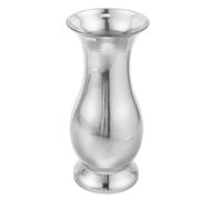Cabilock Vase Décoratif en Acier Inoxydable Argenté Moderne et Minimaliste, Facile à Nettoyer, Support pour Plantes D'intérieur, pour Salon ou Table