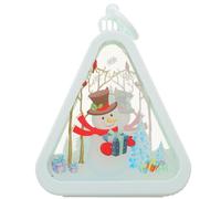Cabilock Veilleuse Bonhomme de Neige pour décorations de Noël, décoration de Table Portable à LED pour Centre de Table de fête, Chambre ou crèche, Blanche
