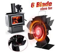 Cabilock Ventilateur de Cheminée Silencieux à Pales avec Moteur Amélioré Ventilateur de Poêle à Chaleur Non Électrique Circulateur Air Chaud pour Poêles Granulés