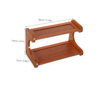 Cabilock Wood Desktop Storage Organizer Rack for Office and Home Heavy Duty Kitchen Counter Shelves with Modern Minimalist Design Bookshelf Display Shelf
