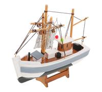 Cabilock Wooden Sailboat Model Ornament for Nautical Party and Graduation Cake Topper Real Wood Craft with Smooth Sailing Symbol Coastal Home and Office Decor