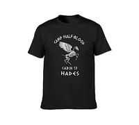 Cabin 13 Camp Half Blood Skeleton Hades Percy Jackson Olympians Boy Men Cotton T-Shirt Print Tee Shirts Black M