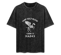 Cabin 13 Camp Half Blood Skeleton Hades Percy Jackson Olympians Men's T-Shirt Unisex Black Men Tees XL